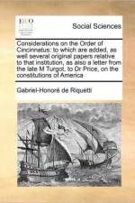 Considerations on the Order of Cincinnatus af Gabriel-Honoré de Riquetti