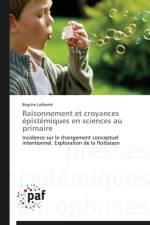Raisonnement Et Croyances Epistemiques En Sciences Au Primaire af Laliberte-B