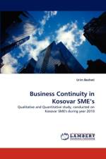 Business Continuity in Kosovar SME's af Urim Bexheti