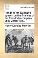Heads of Mr. Dundas's Speech on the Finances of the East-India Company, 25th March 1800.