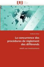 La concurrence des procedures de reglement des differends af Areou-G