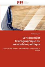 Le traitement lexicographique du vocabulaire politique af Ayotte-N
