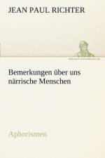 Bemerkungen Uber Uns Narrische Menschen af Jean Paul Richter