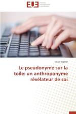 Le Pseudonyme Sur La Toile af Seghier-S