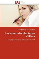 Les Erreurs Dans Les Textes d' l ves af Boulares Epouse Lahmar-S
