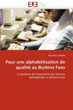 Pour Une Alphab tisation de Qualit  Au Burkina Faso af Kabore-B