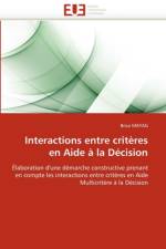 Interactions Entre Crit res En Aide   La D cision af Mayag-B