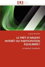Le Pr t d''argent Int r t Ou Participation  quilibr e? af Benarous-M