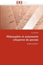 Philosophie Et Autonomie Citoyenne de Pens e af Crequie-G