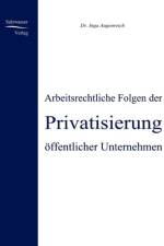Arbeitsrechtliche Folgen der Privatisierung oeffentlicher Unternehmen af Inga Augenreich