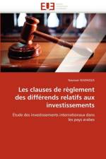 Les clauses de reglement des differends relatifs aux investissements af Wannous-N