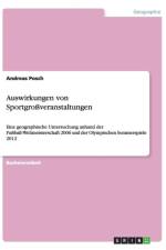 Auswirkungen von Sportgrossveranstaltungen af Andreas Posch