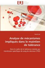 Analyse de M canismes Impliqu s Dans Le Maintien de Tol rance af Lair-D