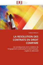 La Resolution Des Contrats En Droit Compare af Maksovic-S
