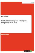 Solidaritatszuschlag und Solidarpakt. Perspektive nach 2019 af Eric Schuster