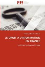 Le Droit a l''information En France af Brocal Von Plauen-F