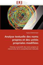 Analyse Textuelle Des Noms Propres Et Des Unit s Propriales Modifi es af Shokhenmayer-E