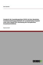 Vergleich Der Luxemburgischen Sicav Mit Der Deutschen Investmentaktiengesellschaft Mit Veranderlichem Kapital af Jens Gutsche