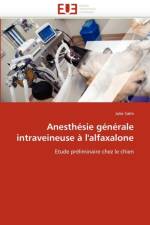 Anesth sie G n rale Intraveineuse   l'Alfaxalone af Salm-J