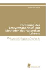 Foerderung des Leseverstandnisses mit Methoden des reziproken Lehrens af Seuring Vanessa Aline