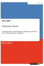 Marketing Culturel. Comment Peut-On Developper La Strategie de Presence de La Culture Francaise En Egypte? af Dina Saba