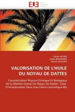Valorisation de l''huile Du Noyau de Dattes af Collectif