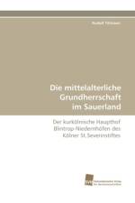 Die Mittelalterliche Grundherrschaft Im Sauerland af Rudolf Tillmann