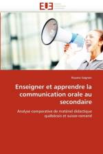 Enseigner Et Apprendre La Communication Orale Au Secondaire af Gagnon-R