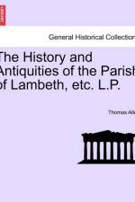 The History and Antiquities of the Parish of Lambeth, Etc. L.P. af MR Thomas (University of Ottawa) Allen