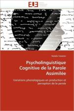 Psycholinguistique Cognitive de la Parole Assimil e af Snoeren-N
