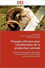 Prosopis Africana Pour l''am lioration de la Production Animale af Collectif