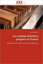Les Rachats d''actions Propres En France af Mellouli-Y