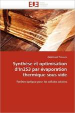 Synth se Et Optimisation D In2s3 Par  vaporation Thermique Sous Vide af Timoumi-A