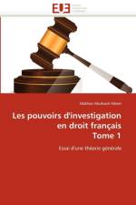 Les pouvoirs d'investigation en droit fran ais tome 1 af Murbach-Vibert-M