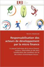 Responsabilisation Des Acteurs de D veloppement Par La Micro Finance af Alokpenoudji-B