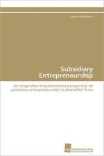 Subsidiary Entrepreneurship af Grohmann Janine