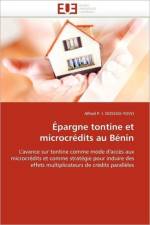 Epargne tontine et microcredits au benin af Dossou-Yovo-A