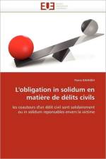 L''obligation in Solidum En Mati re de D lits Civils af Rahmeh-P