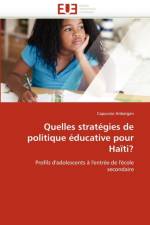 Quelles Strat gies de Politique  ducative Pour Ha ti? af Anbergen-C