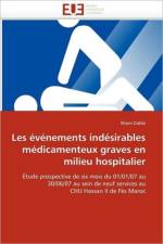 Les v nements Ind sirables M dicamenteux Graves En Milieu Hospitalier af Dahbi-I