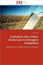 Evaluation Des Crit res d''achat Par La M nag re S n galaise af Diop-F