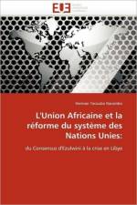 L''union Africaine Et La R forme Du Syst me Des Nations Unies af Nacambo-H