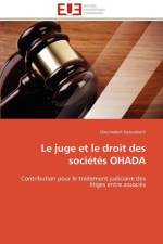Juge Et Le Droit Des Soci t s Ohada af Nzouabeth-D