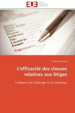 L'efficacite des clauses relatives aux litiges af Barnaud-C