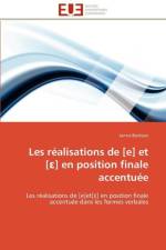 Les realisations de [e] et [?] en position finale accentuee af Boshoer-J