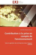 Contribution a la prise en compte de l'environnement af Edjossan-Sossou-A