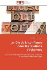 R le de la Confiance Dans Les Relations d' changes af Errays-N
