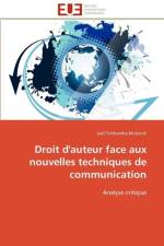 Droit d'Auteur Face Aux Nouvelles Techniques de Communication af Mukendi-J