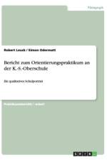 Bericht Zum Orientierungspraktikum an Der K.-S.-Oberschule af Simon Odermatt