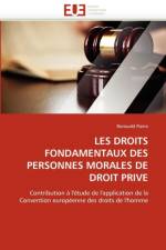 Les droits fondamentaux des personnes morales de droit priv af Pierre-R